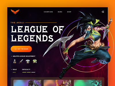 League of Legends Avatar Landing Page