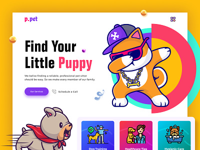 Pet Shop Landing Page animal cpdesign creativepeoples design landing page pet pet adoption pet care pet shop pets petshop petstore puppy trending web