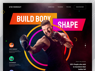 Fitness Gym Membership Landing Page cpdesign creativepeoples crossfit exercise fitness fitness app gym health landing page personal trainer sport training trending web workout