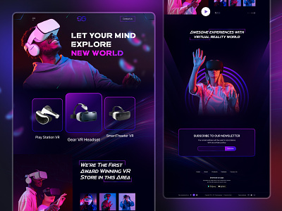 Best VR Headset 2021 Landing Page 3d ar augmented reality cpdesign creativepeoples design landing page oculus oculus rift trending ui virtual reality vitualreality vr web web design