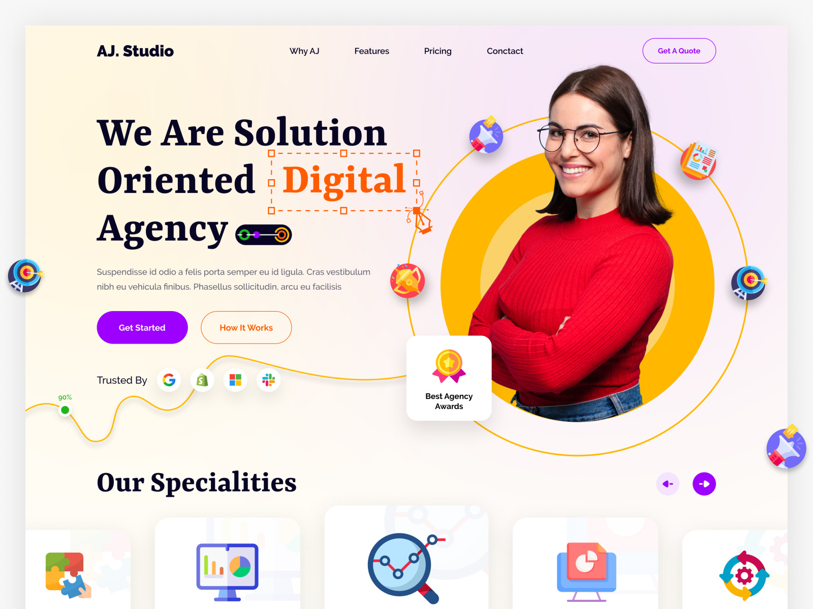 Branding and Digital Marketing Agency Website by Oyolloo on Dribbble