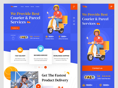 Non Stop Delivery Service Website cargo courier courier service cpdesign creativepeoples delivery delivery app delivery service design express freight landing page logistics parcel shipment shipping transportation trending ui web