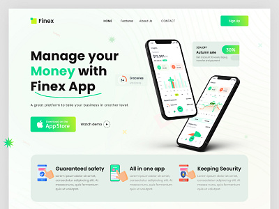 Mobile Banking App Landing Page