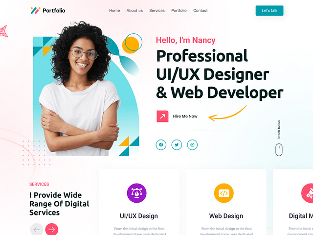Freelance Graphic Designer Portfolio Website by Oyolloo on Dribbble