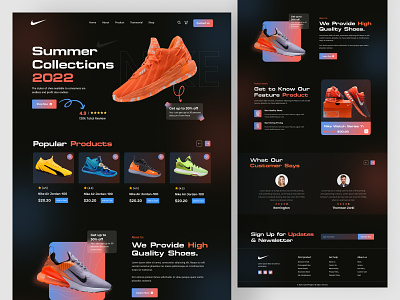Infrarood oplichter Inschrijven Shoe Store Ecommerce Landing Page by Oyolloo on Dribbble