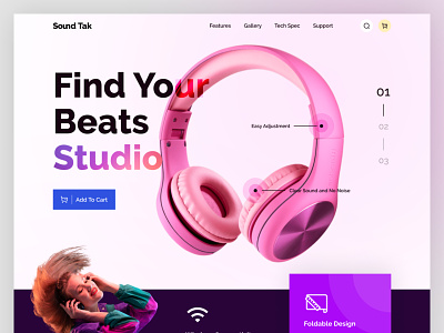 Beats Studio Headphone UI Design