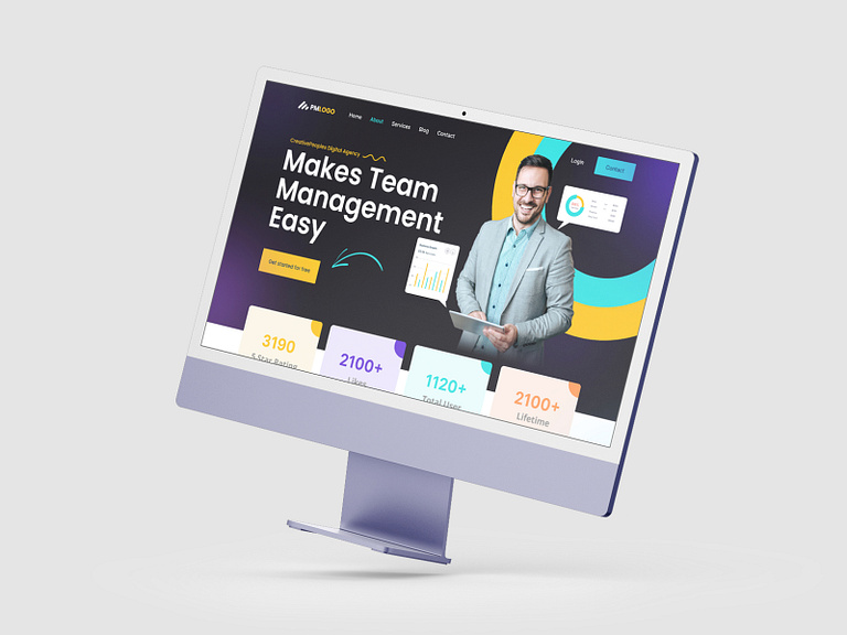 Project Management Systems Landing Page by Oyolloo on Dribbble