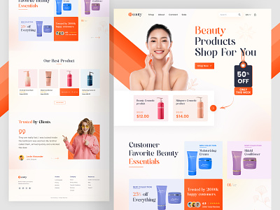 Beauty Product Shop Website beauty beauty products cosmetics cpdesign creativepeoples e-commerce hair salon haircare landing page lotion makeup online shop product app salon shampoo shopify skincare spa trending web design