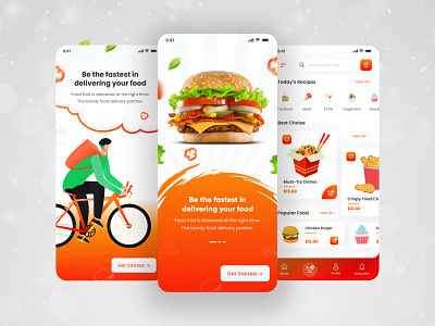 Food Delivery Mobile App android cpdesign creativepeoples delivery app. design eat eating food food app food delivery app food delivery application food delivery service food design food order illustration ios mobile app trending ui