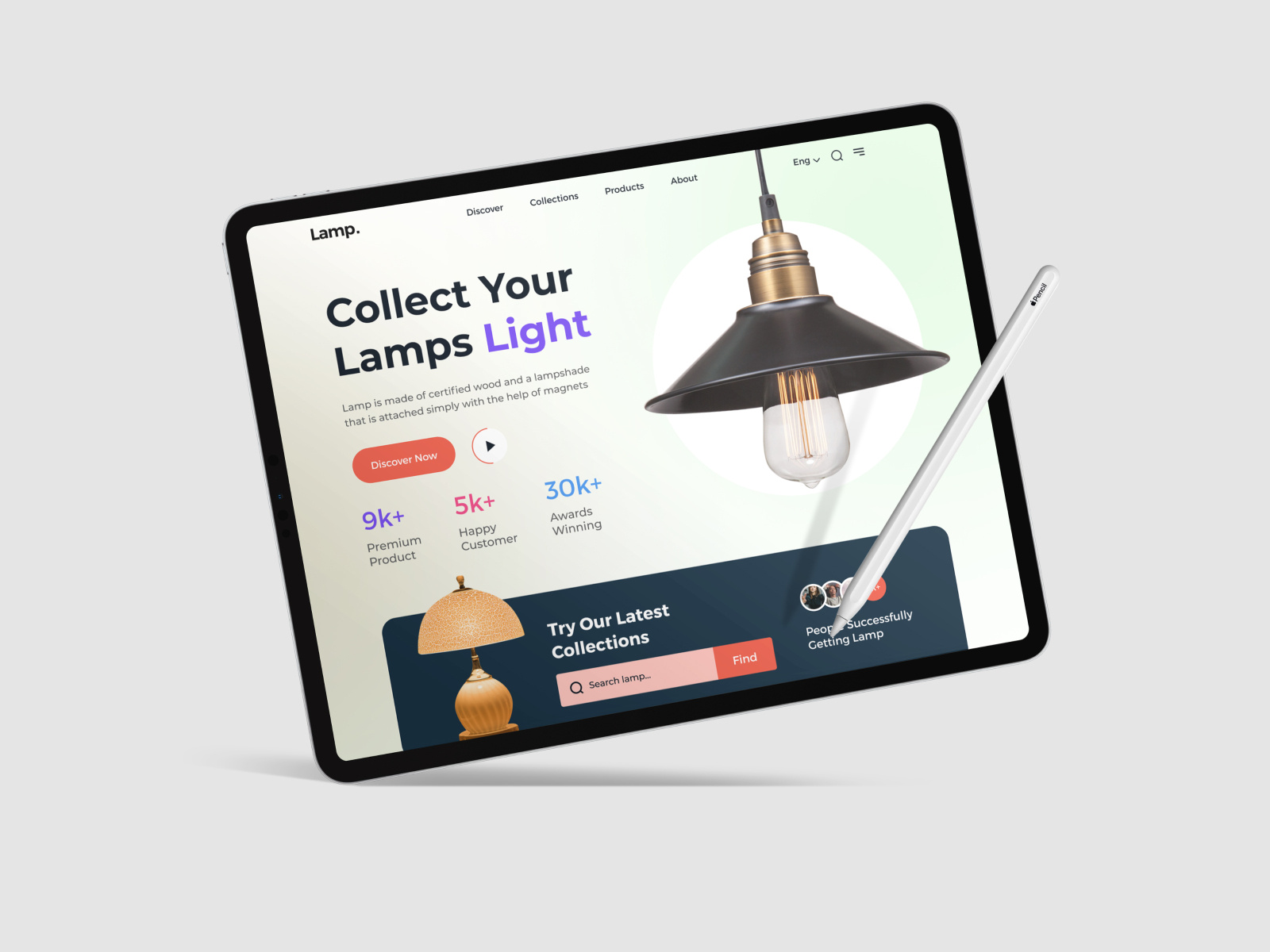 Lamps Product Landing Page By Oyolloo On Dribbble