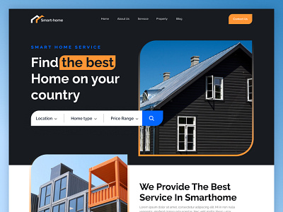 Smart Home Finder building cpdesign creativepeoples design house landing page property property search real estate trending ui web
