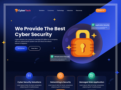 Cyber Security Service Landing Page cpdesign creativepeoples cyber cyber security website cybersecurity encryption hacker illustration internet security landing page privacy protection proxy security trending typography validation vpn web web design