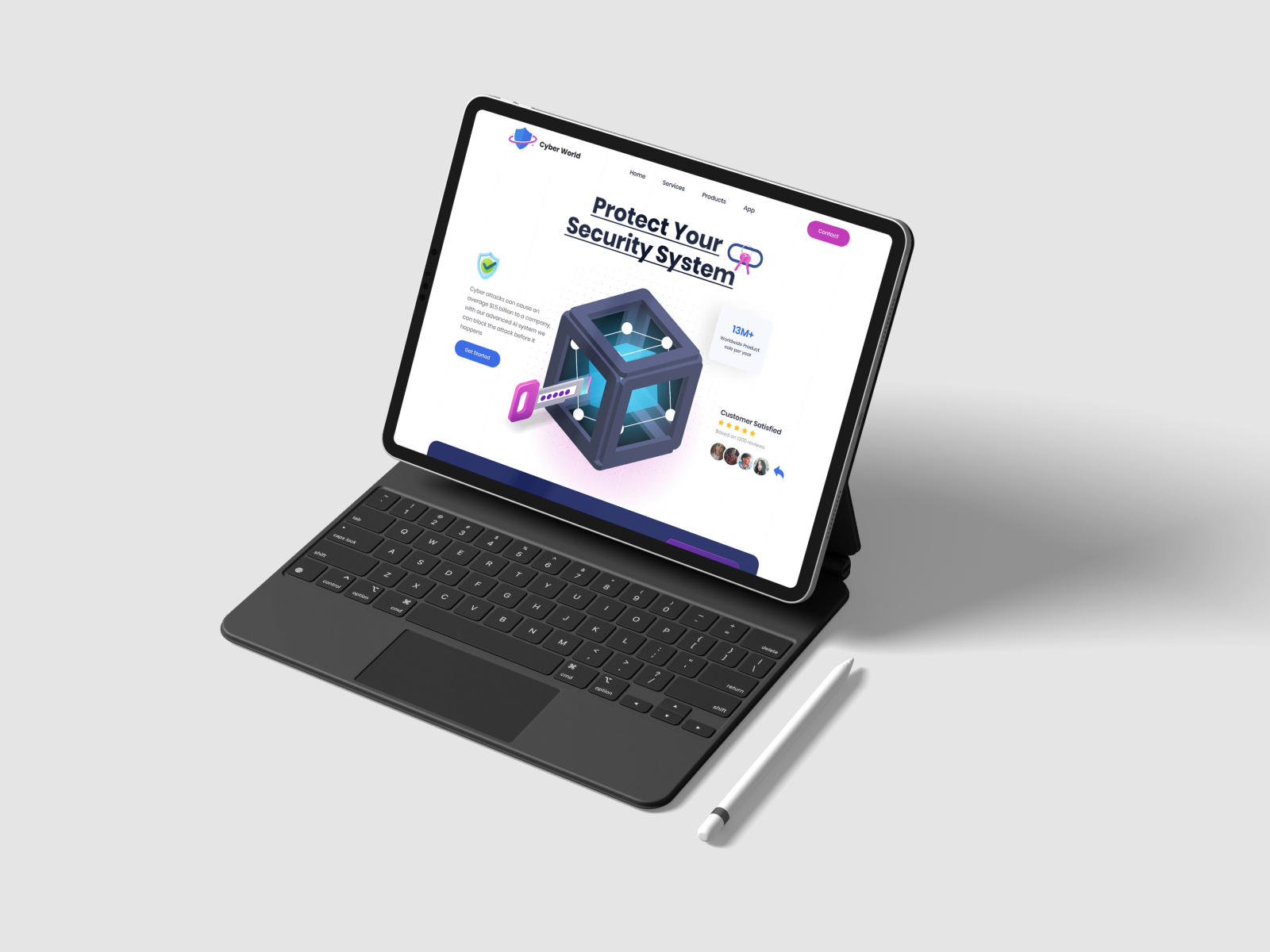 Cyber Security Service Landing Page by Oyolloo on Dribbble