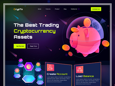 Cryptocurrency landing page