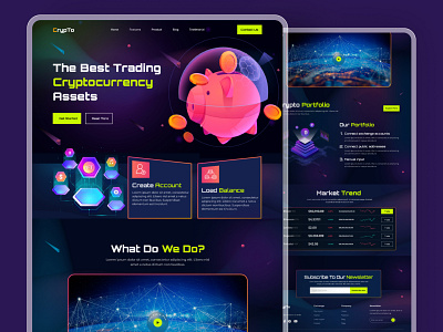 Cryptocurrency landing page blockchain cpdesign creativepeoples crypto crypto art crypto assets crypto exchange crypto wallet crypto website cryptoart cryptocurrency ethereum landing page nft nft landing page nft market place trending web web design