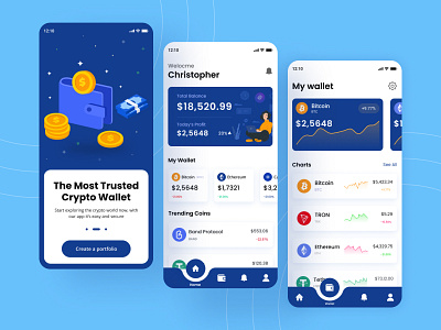 Crypto Wallet Mobile App app ui bitcoin cpdesign creativepeoples crypto crypto art crypto assets crypto exchange crypto wallet crypto wallet mobile app cryptocurrency ethereum landing page mobile mobile app nft app nft market place token trending wallet