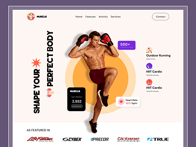 Workout Gym Landing Page bodybuilding cpdesign creativepeoples crossfit exercise fitness gym health healthy landing page personal trainer running sport training trending web web design weightloss workout yoga