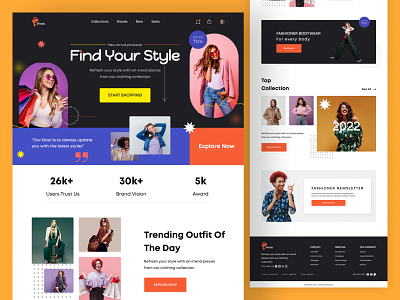 Fashion Website Landing Page apparel beauty clothing clothing website cpdesign creativepeoples ecommerce website fashion fashion landing page fashion web landing page mens clothing menswear online shop style trending tshirt web web design womens clothing