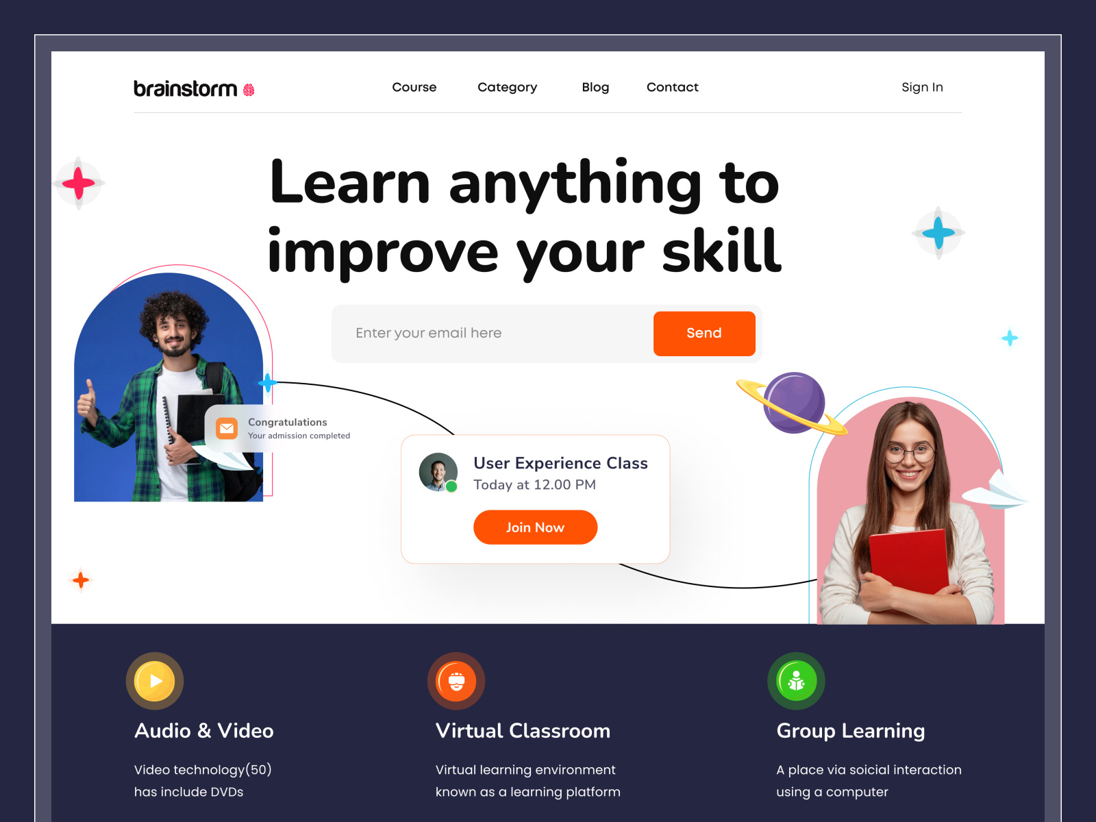 Education Platform Landing Page by Oyolloo on Dribbble