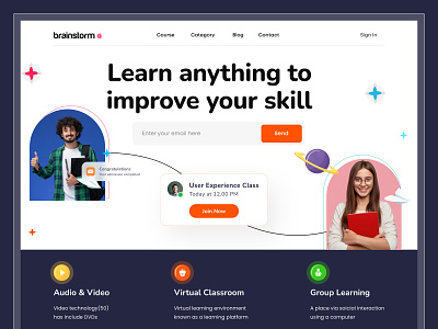Education Platform Landing Page course cpdesign creativepeoples design e learning e learning course e school education landing page learning platform lms online class online course online educations online learning school trending university web web design