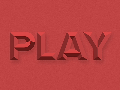 Play chiseled emboss red ripplemdk type typography