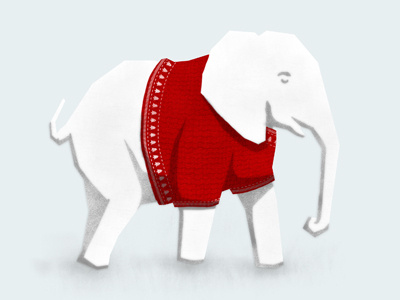 White Elephant christmas sweater slcdribbble sweater