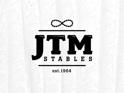 JTM Stables 1964 horse identity logo rope slcdribbble stables wip