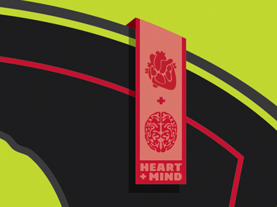 Heart + Mind brain cycling green heart jersey mind pink real heart red slcdribbble soho gothic