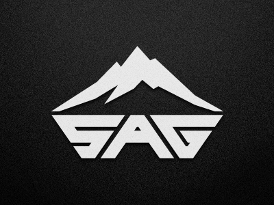 SAG 02 custom type identity logo mountain sag slcdribbble vector wip