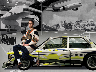 BMW Artcars art direction bmw artcars collage editorial fashion