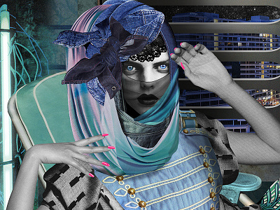 Hijab art artdirection berlin collage collageart fashion fashionillustration glamour illustration mixedmedia portrait sexy