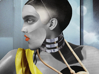 Voodoomachine ai collage exmachina fashion fashionillustration illustration lookbook portrait robot woman