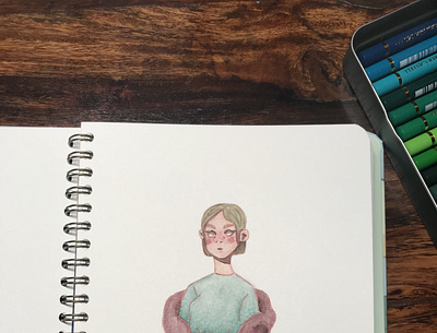 Nov 1 coloredpencils illustration mosserysketchbook watercolor