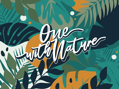 One With Nature Illustration branding graphic design illustration logo mural