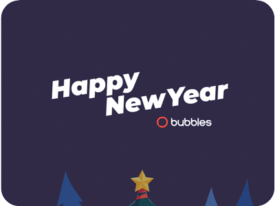Happy Bubbles 2017 cart christmas happy new year motion design