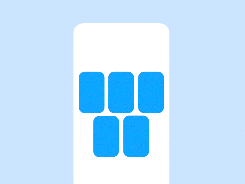 App Card Selection animation ux