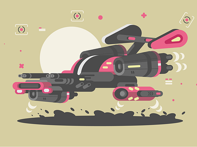 Spaceship Illustrator design illustration