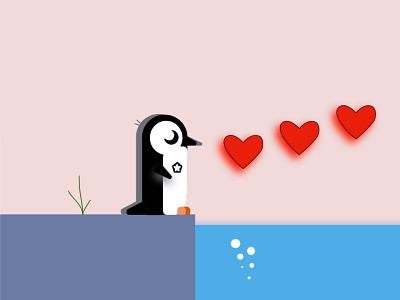 My first vector design, Pingu!