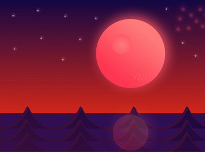 Pink Planet background design graphic design illustration scene vector