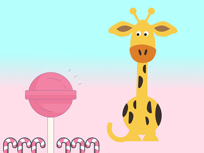 Candy Giraffe design graphic design illustration vector