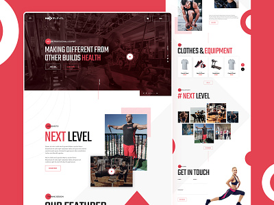 Fitness home page branding fitness home page logo ui