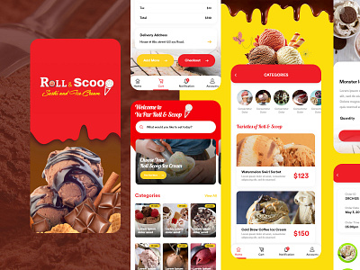 Scoop Ice Cream branding logo scoop ice cream ui