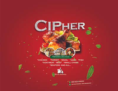 Cipher Food Advert Flyer branding graphic design ui