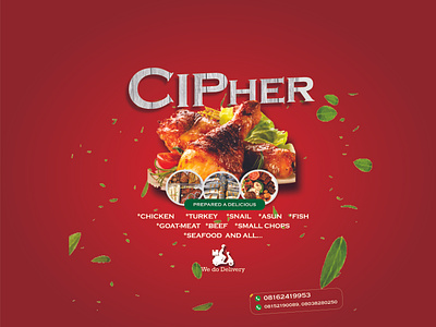 Cipher Food Advert Flyer branding graphic design ui