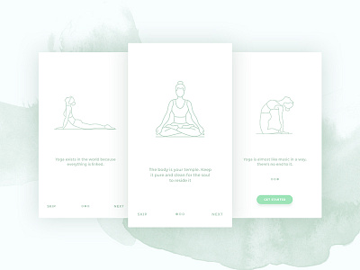 Onboarding - Daily UI :: 023 023 app clean dailyui onboarding yoga