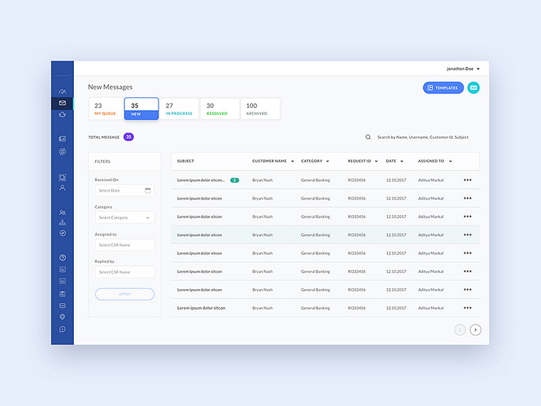 Admin panel by RajivB. on Dribbble