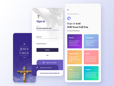 Jesus call app application clean design interface design minimal ui visual visual design web
