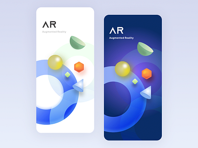 AR || Splash UI app augmentedreality clean ios minimal splashscreen ui visual design