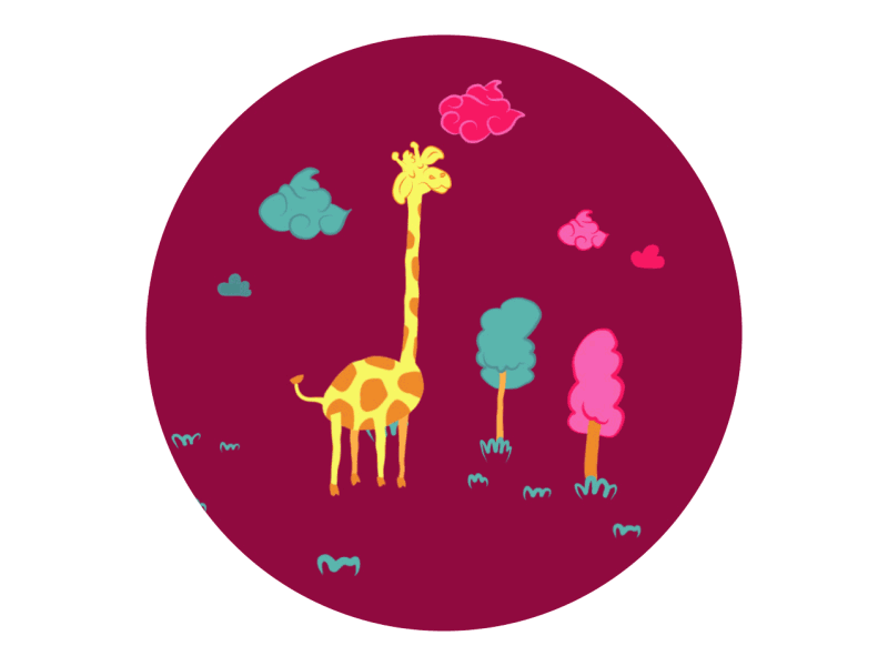 Giraffe 2d animation animals gif giraffe sweet walk cycle
