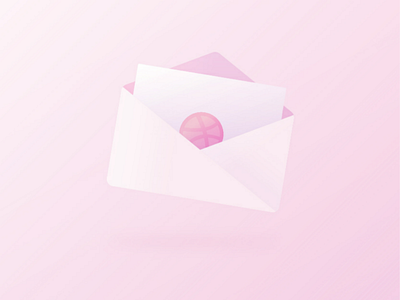 Dribbble Invitation dribbble envelope icon illustration invitation invite pink player